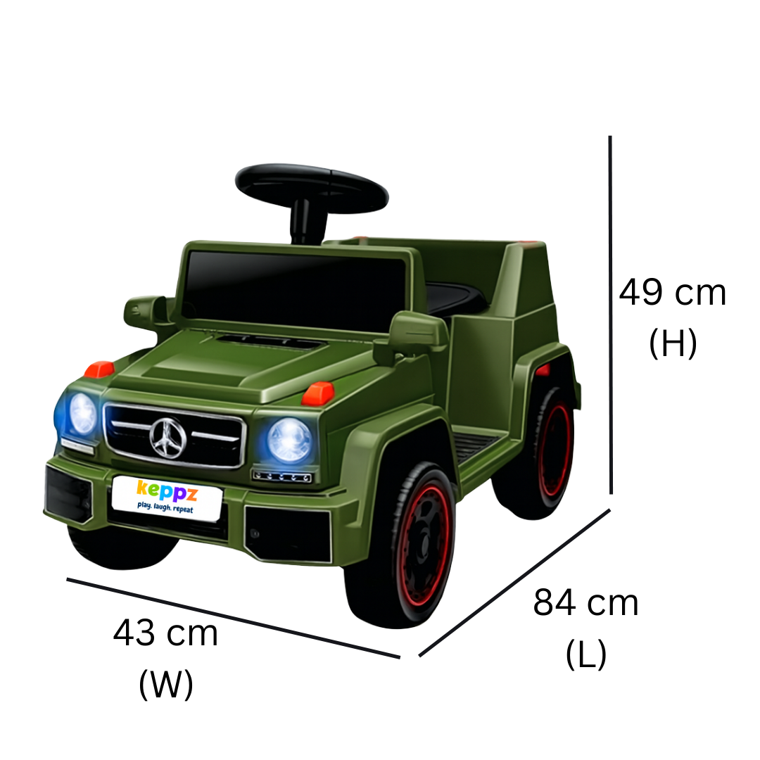 Keppz Ride-On G-Wagon Style Push Car for Kids with Lights & Storage. - Keppz