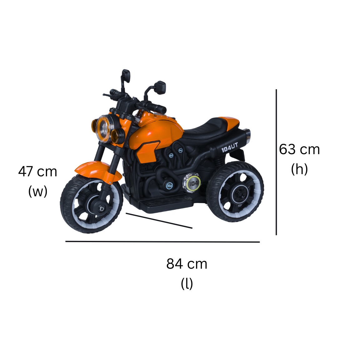 Keppz Modern EV Sport Bike for Kids with Bluetooth Music, Headlights, and Hand Accelerator. - Keppz