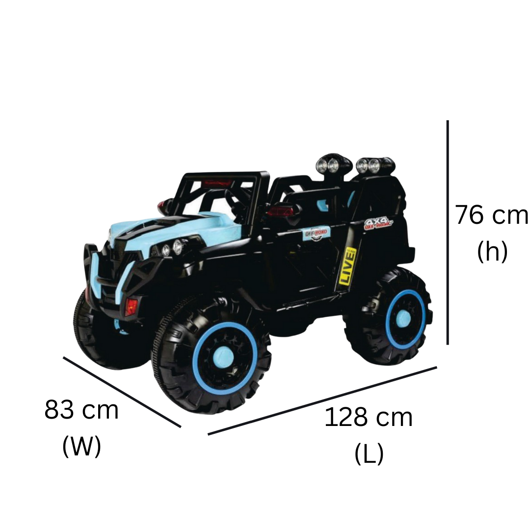 Keppz 4x4 Graffiti-Style Ride-On Jeep for Kids  Dual Motor, LED Lights, Music & Remote Control. - Keppz