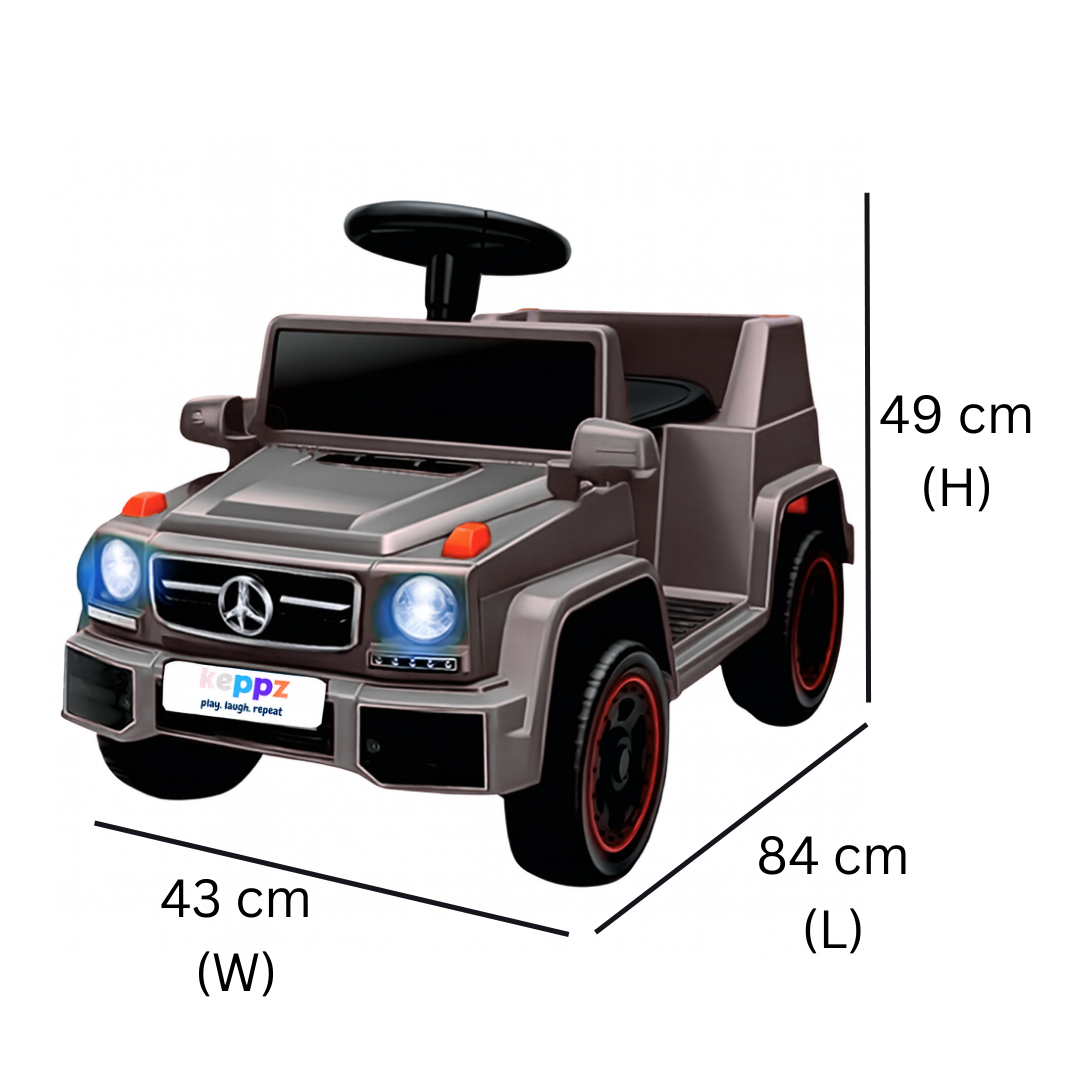 Keppz Ride-On G-Wagon Style Push Car for Kids with Lights & Storage. - Keppz
