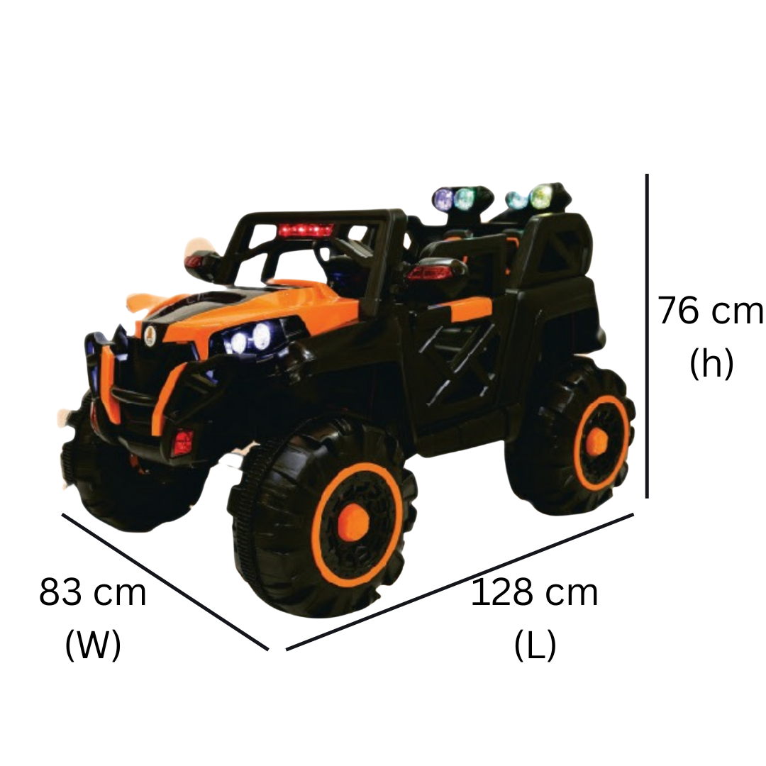 Keppz 4x4 Graffiti-Style Ride-On Jeep for Kids  Dual Motor, LED Lights, Music & Remote Control. - Keppz