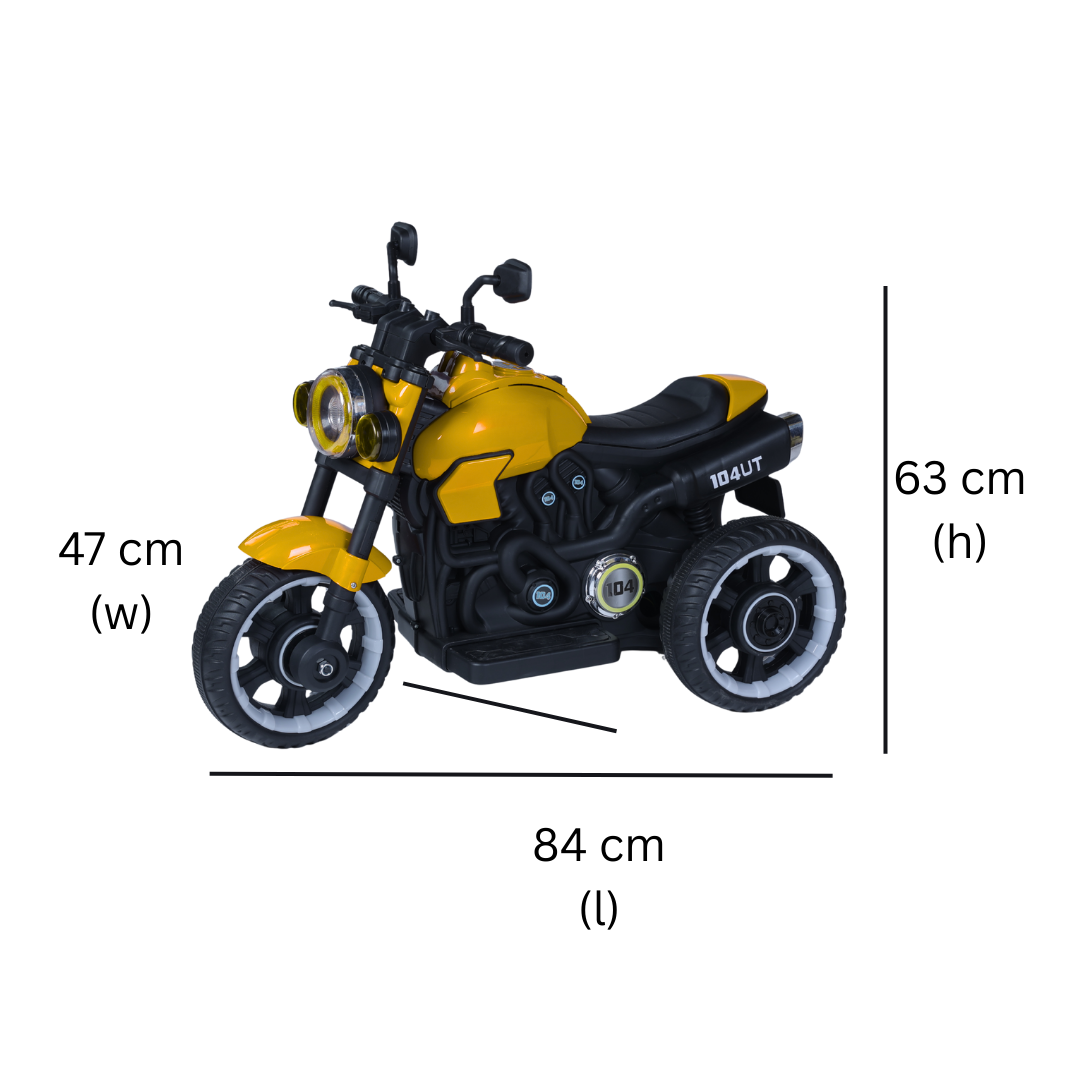 Keppz Modern EV Sport Bike for Kids with Bluetooth Music, Headlights, and Hand Accelerator. - Keppz