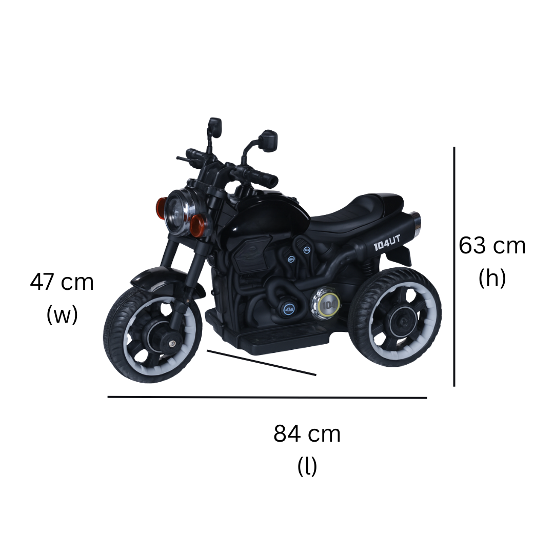 Keppz Red Battery Ride-On Sports Bike – Kids Trike with Lights & Music