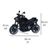 Keppz Modern EV Sport Bike for Kids with Bluetooth Music, Headlights, and Hand Accelerator. - Keppz