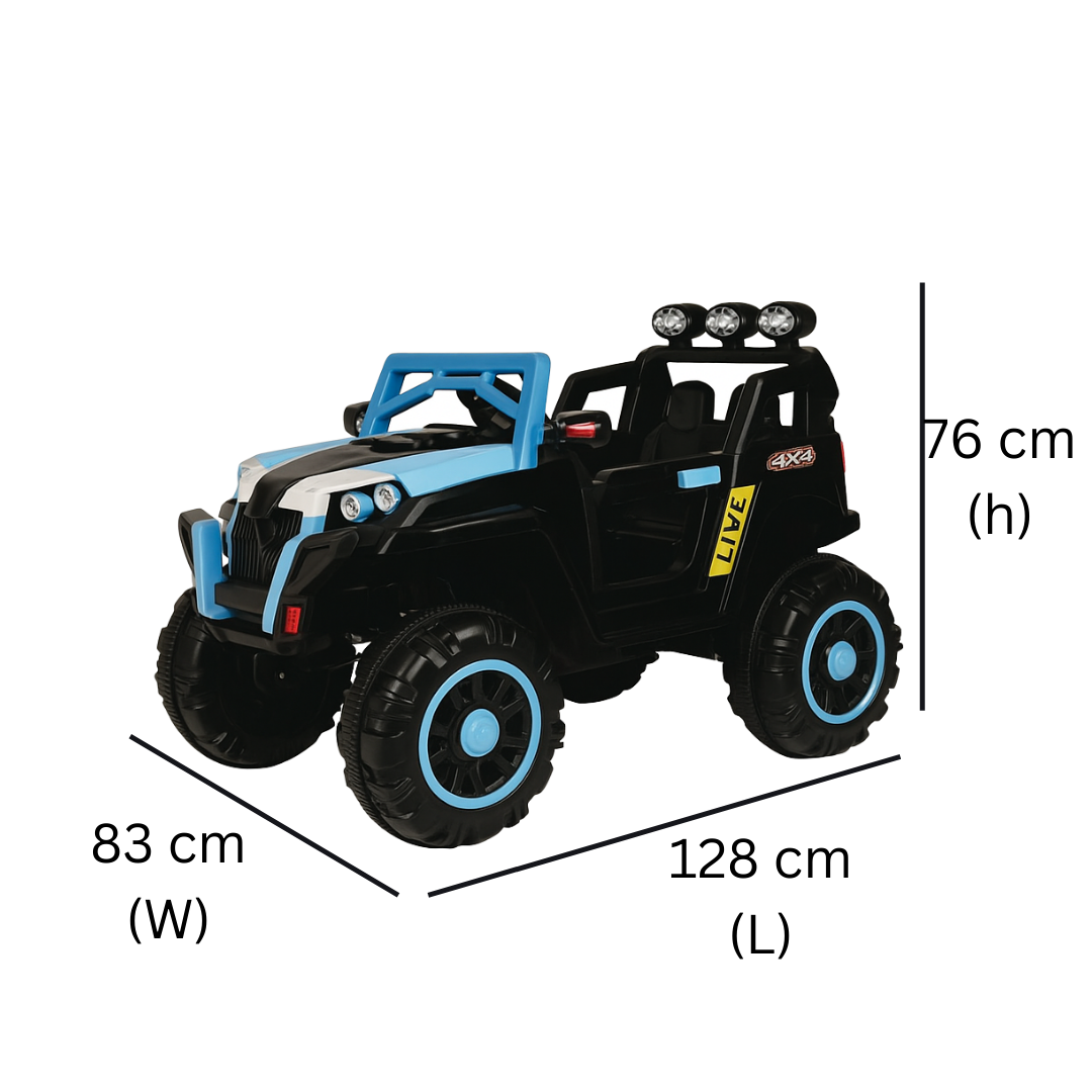Keppz 4x4 Graffiti-Style Ride-On Jeep for Kids  Dual Motor, LED Lights, Music & Remote Control. - Keppz