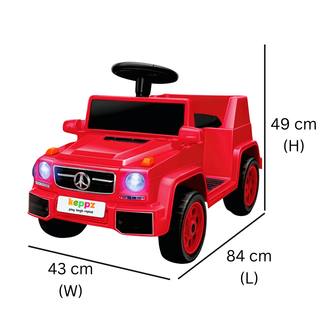 Keppz Ride-On G-Wagon Style Push Car for Kids with Lights & Storage. - Keppz