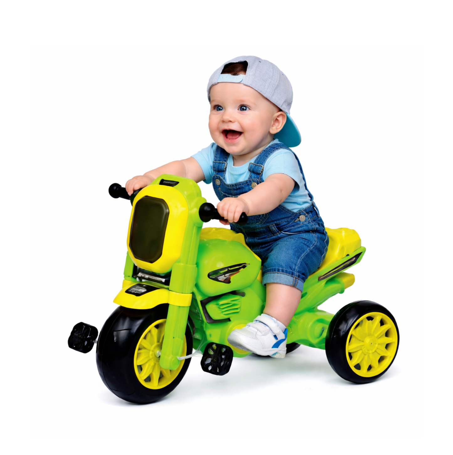 Keppz Sonic Style Ride-On Motorcycle Tricycle with Pedals for Kids.