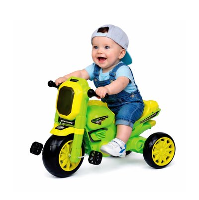 Keppz Sonic Style Ride-On Motorcycle Tricycle with Pedals for Kids.