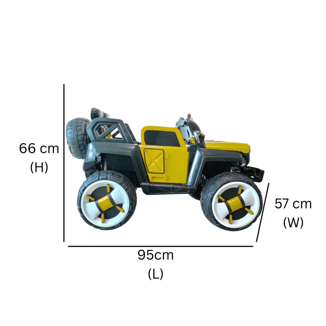 Keppz Kids Electric Ride-On Jeep  Red, 4-Wheel Off-Road Design - Keppz