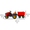 Keppz Kids Ride-On Tractor with Detachable Trailer, Steering Wheel, and Pedal Control. - Keppz
