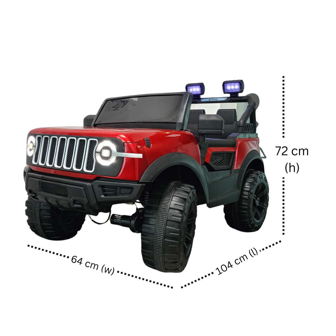 Keppz Electric Ride-On Jeep with LED Lights, Music & Parental Remote