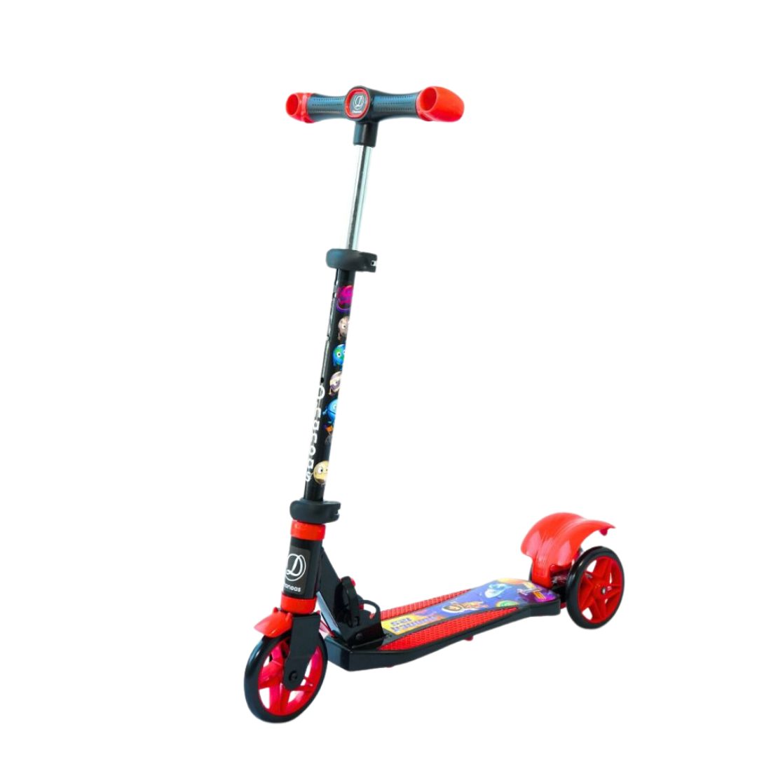 Keppz Runner 125 Kids Scooter with Adjustable Handle, Brake & Soundless Tyres.