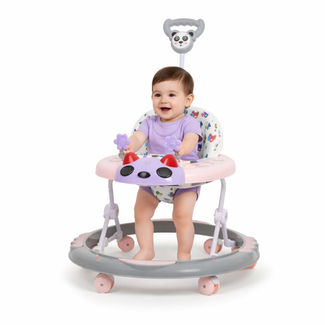 Keppz Baby Walker with Push Handle, Musical Toy Panel & 360° Smooth Wheels.