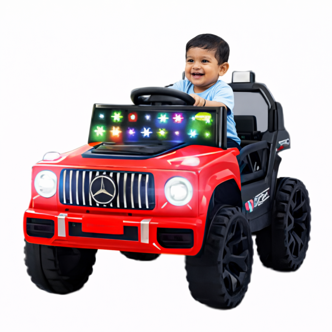 Keppz Kids Battery Ride On SUV with LED Lights, Music, Big Wheels & Steering.
