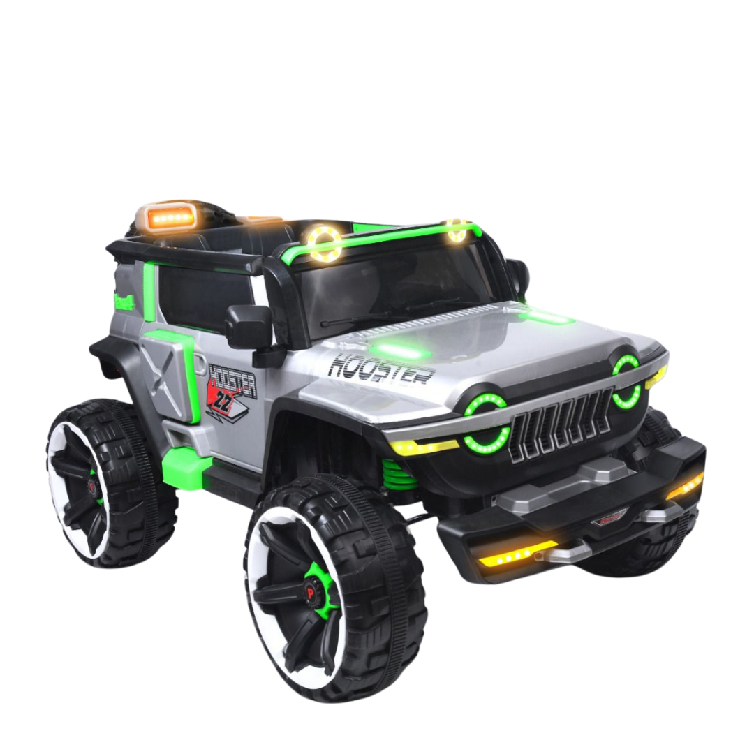 Keppz Hooster 4x4 Battery Operated Ride-On Jeep for Kids with LED Lights & Music.