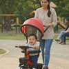Keppz 4-in-1 Kids Tricycle with Canopy, Safety Harness & Parent Push Handle.