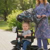 Keppz 4-in-1 Baby Tricycle with Headlight, Canopy, Safety Harness, and Push Handle.