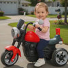 Keppz Harley-Style Rechargeable Electric Ride-On Bike for Kids, Three-Wheeler Toy with Foot Accelerator and Headlights