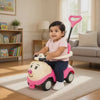 Keppz Piggy Push Ride-On Car for Kids with Handle Foot-to-Floor Car with Safety Guard Rail