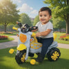 Keppz Kids Ride-On Motorcycle Bike with Pedals  Yellow & Black Tricycle for Boys & Girls