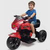 Keppz Electric Cartoon Ride-On Bike for Kids  Red with Music, Lights & Stickers.