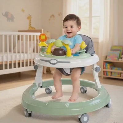 Keppz Baby Walker with Musical Toys, Adjustable Height & 360 Degree Wheels.