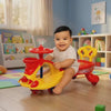 Keppz Musical Twist & Swing Car Ride-On for Kids Push and Pedal-Free Ride with Steering Wheel & Basket.