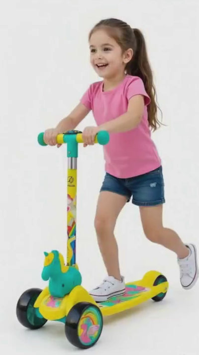 Keppz Unicorn Kids Scooter with Adjustable Handle, Anti-Slip Deck & Wheels.(kpt0182)