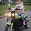 Keppz Vintage Style Battery Operated Ride-On Bike for Kids with Music & Lights.
