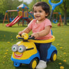 Keppz Piggy Push Ride-On Car for Kids with Handle Foot-to-Floor Car with Safety Guard Rail