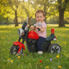 Keppz Harley-Style Rechargeable Electric Ride-On Bike for Kids, Three-Wheeler Toy with Foot Accelerator and Headlights