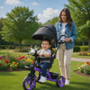 Keppz Premium Kids Tricycle with Canopy & Parent Handle  Foldable Baby Trike for 1.5 Years with Seat & Storage Basket.