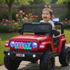 Keepz Kids Electric Ride-On Jeep 4x4 with Music, Lights & Remote Control. Rechargeable Battery Powered Toy Car