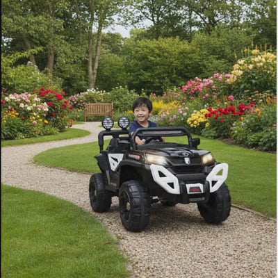 Keppz Hooper 4x4 Battery Operated Ride-On Jeep for Kids with LED Lights & Music.