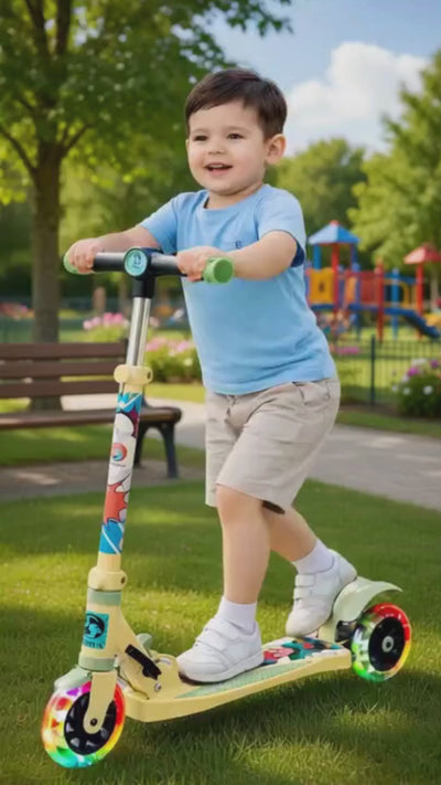 Keppz Turbo Titan Kids Scooter with Adjustable Handle, Brake & Soundless Tyres.