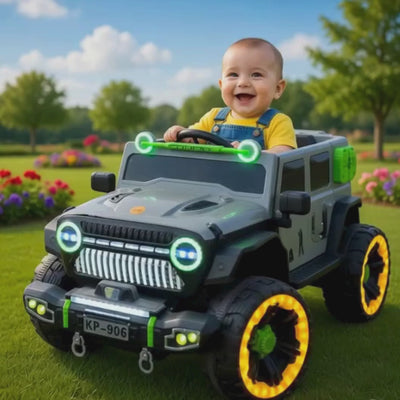 Keppz Kids Battery Ride On SUV with LED Lights, Music, Big Wheels & Steering.