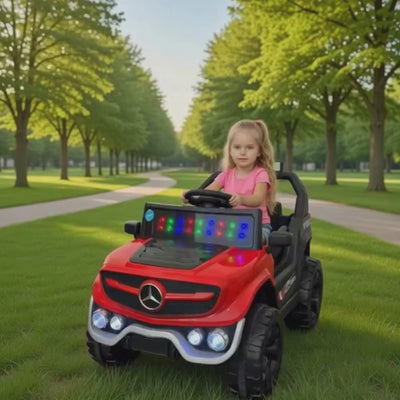 Keppz Kids Battery Ride On Car with LED Lights, Music & Big Wheels SUV.