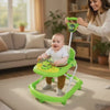 Keppz Baby Walker with Music & Push Handle  Adjustable, Comfortable & Fun Learning Walker (Green).
