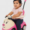 Keppz Piggy Push Ride-On Car for Kids with Handle Foot-to-Floor Car with Safety Guard Rail