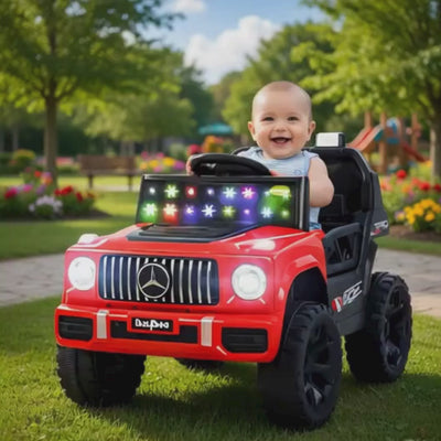 Keppz Kids Battery Ride On SUV with LED Lights, Music, Big Wheels & Steering.