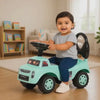 Keppz Musical Push Ride-On Sports Car for Kids  Mint Green & Black Foot-to-Floor Car with Steering Wheel & Backrest