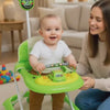 Keppz Baby Walker with Music & Push Handle  Adjustable, Comfortable & Fun Learning Walker (Green).